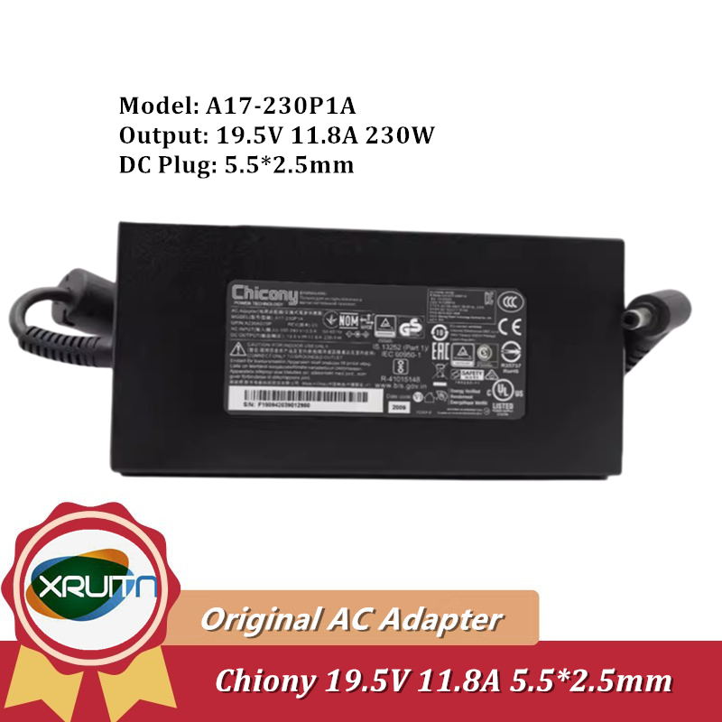 230W 19.5V 11.8A para Chicony A12-230P1A A17-230P1A