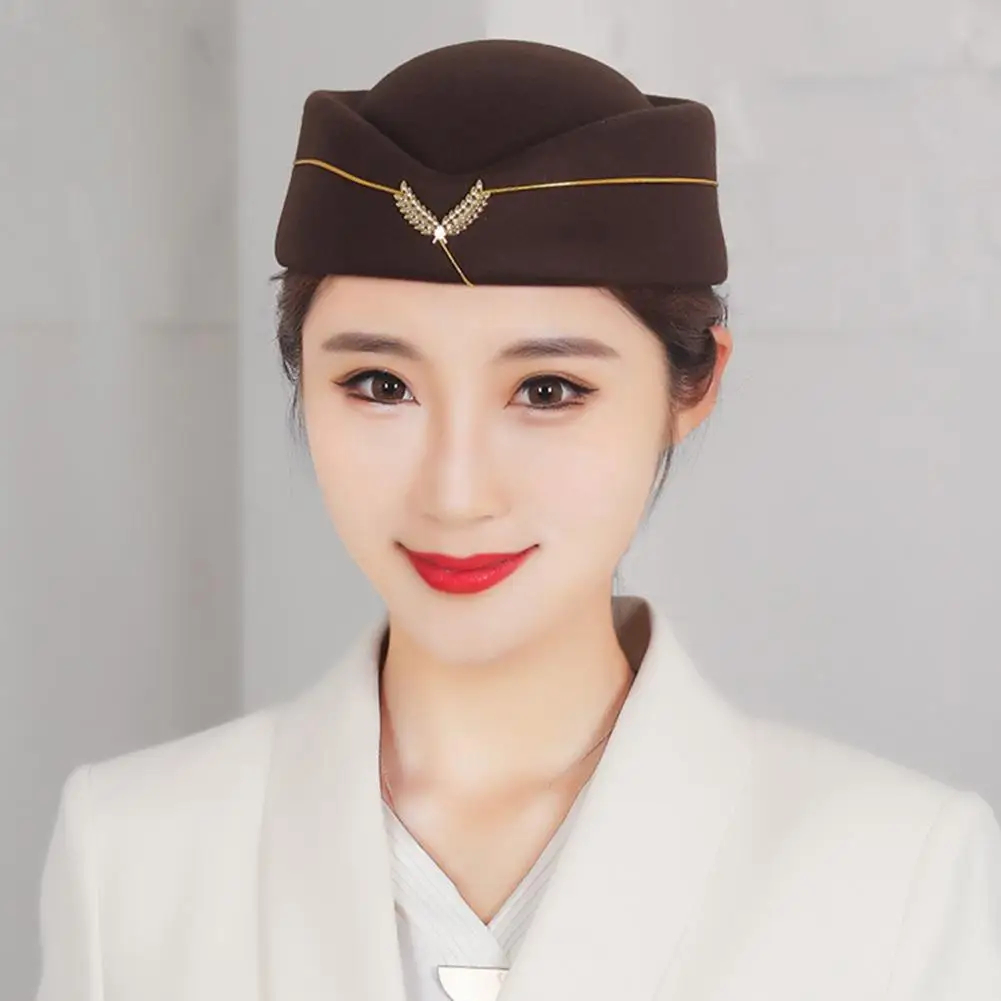 Air Hostesses Hat Stewardess Hat Beret Hat Women Formal Uniform Caps ...