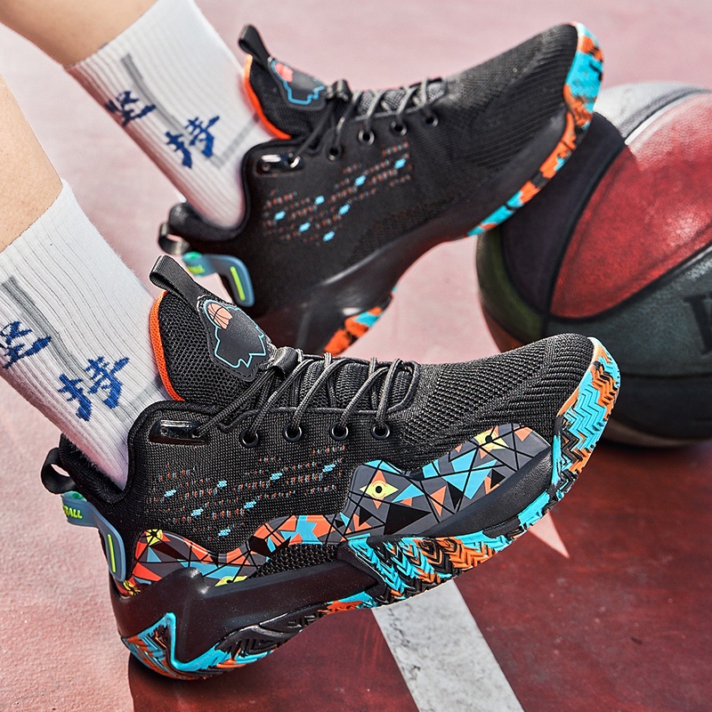 HCJJ Men s Sport Shoes Breathable High Cut Shoes Casual Mesh Non Slip Basketball Shoes Shopee Philippines