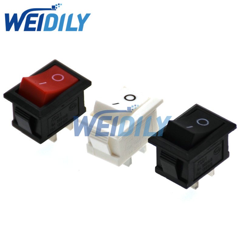 10PCS 15*21mm 2 Pin SPST ON/OFF Boat Rocker Switch 6A-10A 125V 250V ...