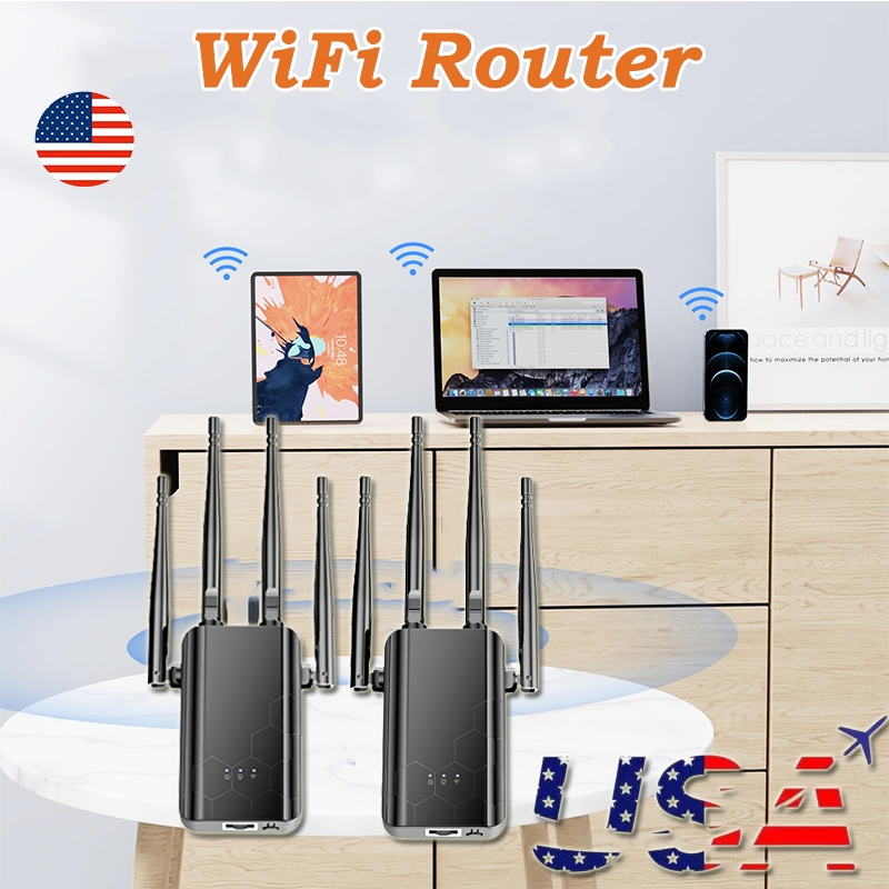 1200Mbps Wireless WiFi Repeater Wifi Signal Booster Dual-Band 2.4G 5G ...