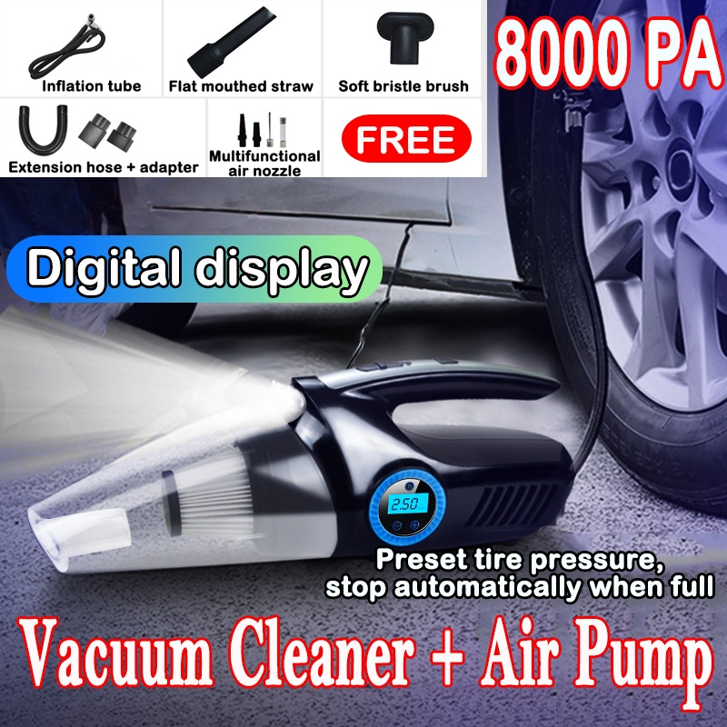 4 in 1 Multifunction Car Vacuum Cleaner & Air Pump 120W Auto Tire ...