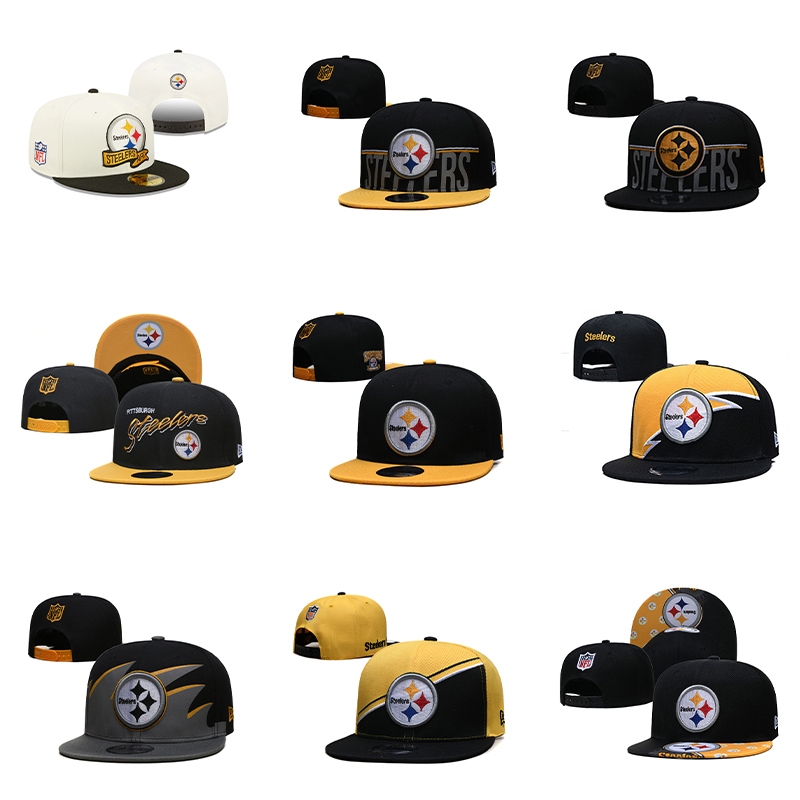 Nfl Alliance Pittsburgh Steelers Snapback Cap Flat Brim Hat Fans Gift 