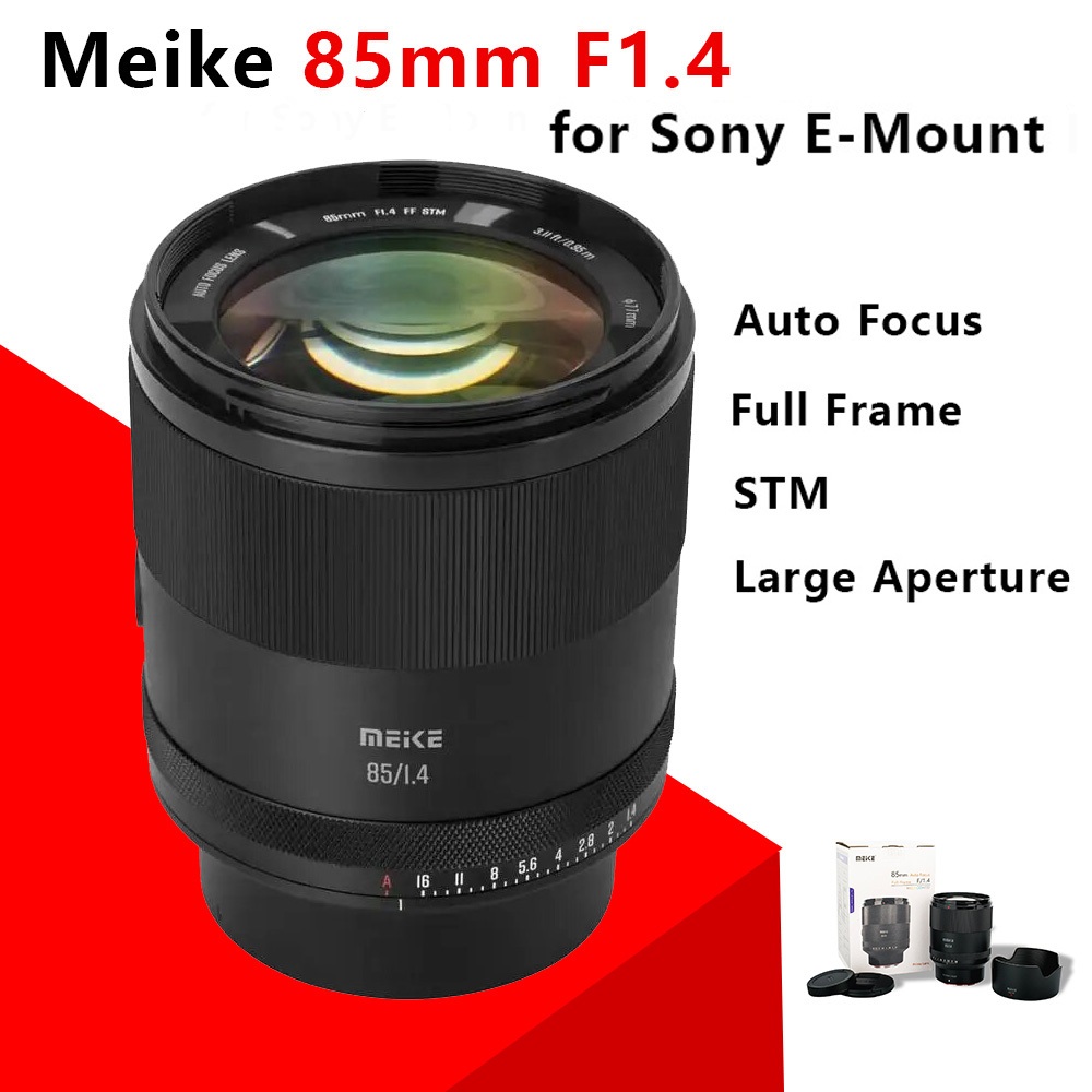 Meike 85mm f1.4 Full Frame Auto Focus Large Aperture Portrait Lens (STM Motor) for Sony E/nikon