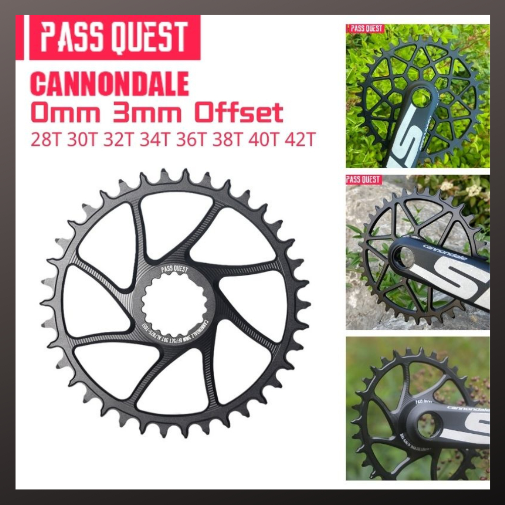 Pass Quest For CANNONDALE si ss 0mm 3mm Offset Bike Chainwheel 28T 30T 32T 34T 36T 38T 40T 42T bicycle Bike Narrow Wide Teeth Chainrings mtb Bike