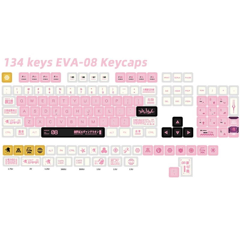 EVA Keycaps PBT Dye-sub XDA Profile Keycaps Custom mechanical keyboard ...