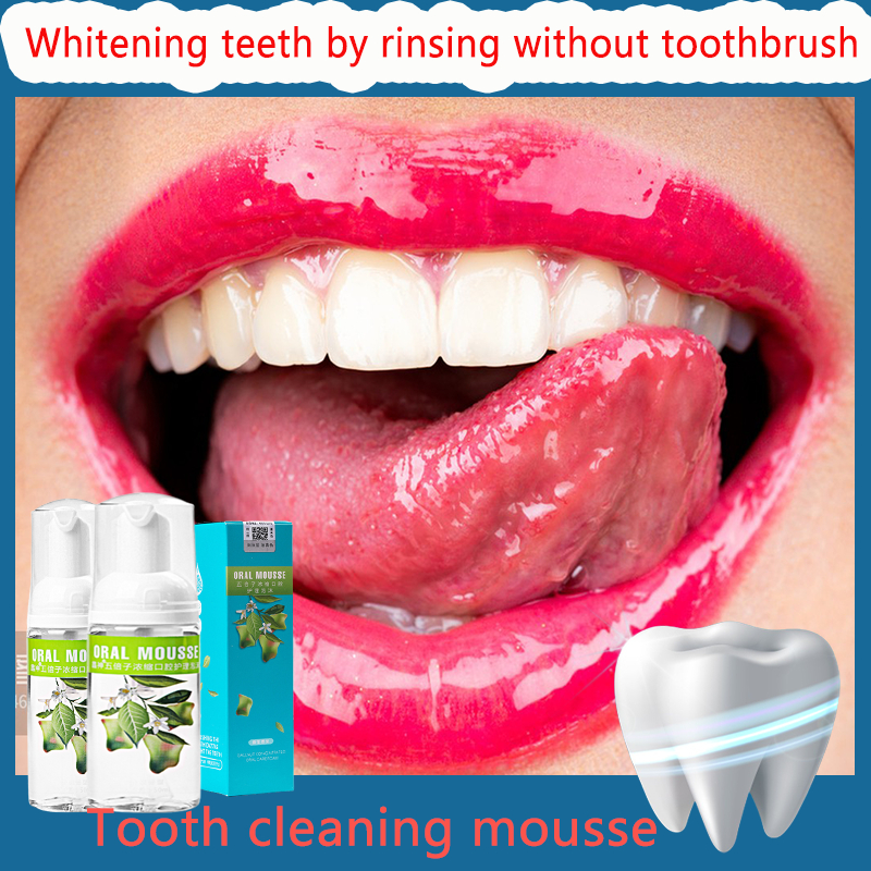 Teeth whitening mousse toothpaste Remove Tartar Remove Plaque Oral Odor ...