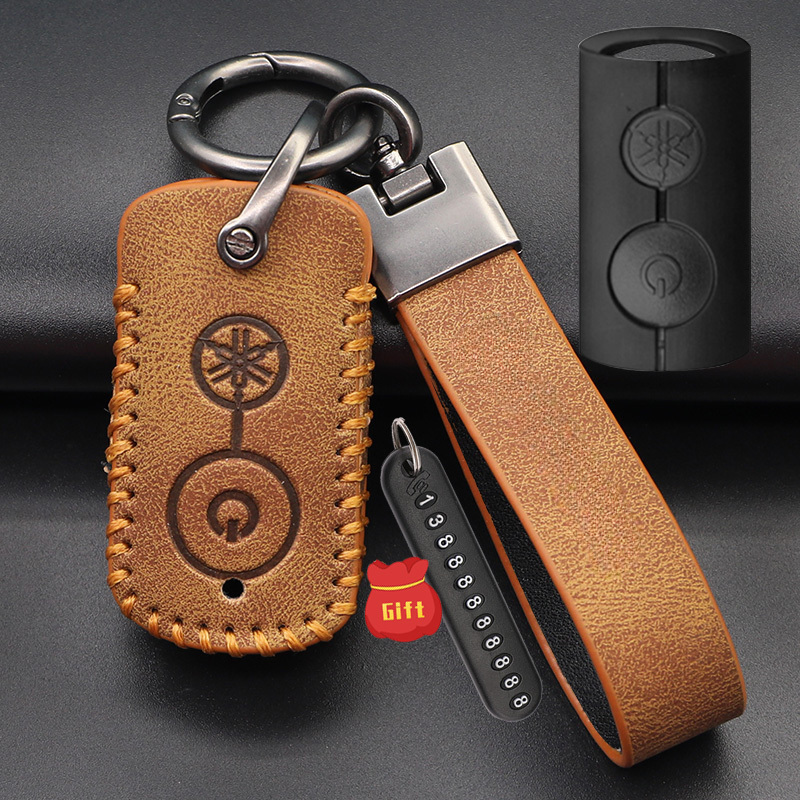 [NEW] Yamaha NVX155 QBIX AEROX JAUNS XMAX NVX NMAX Remote Key Leather ...