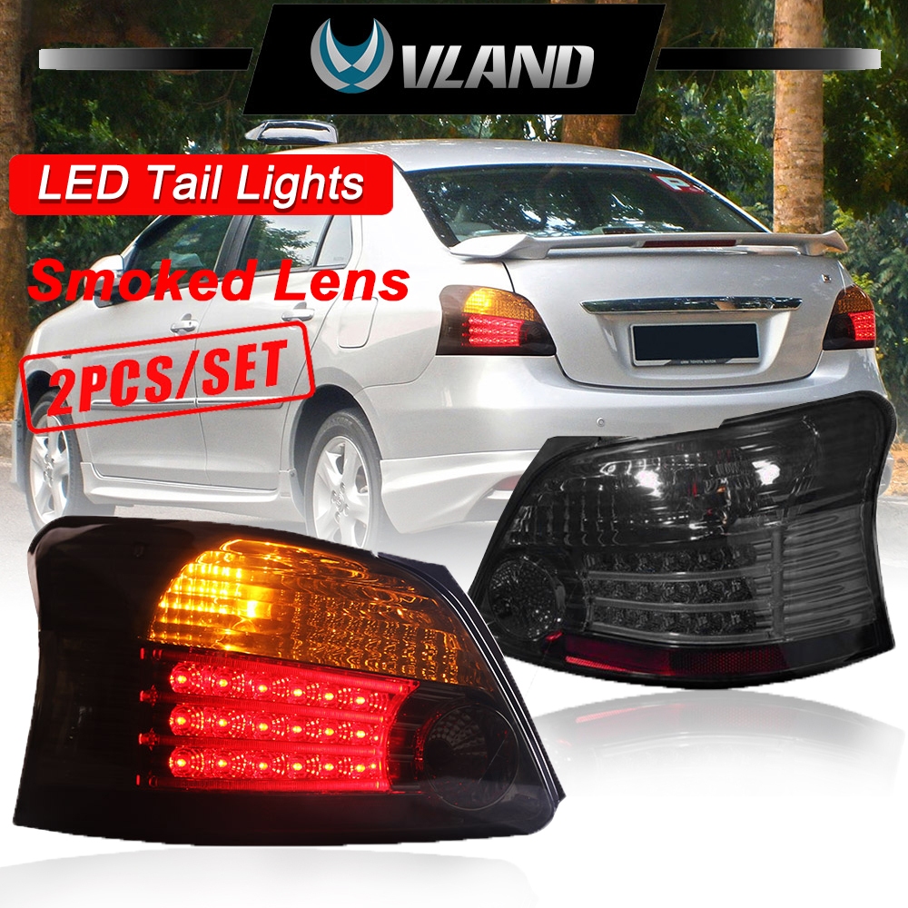 Vland LED Tail Lights For 2008-2013 Toyota Vios 2th Gen Batman w/Turn ...