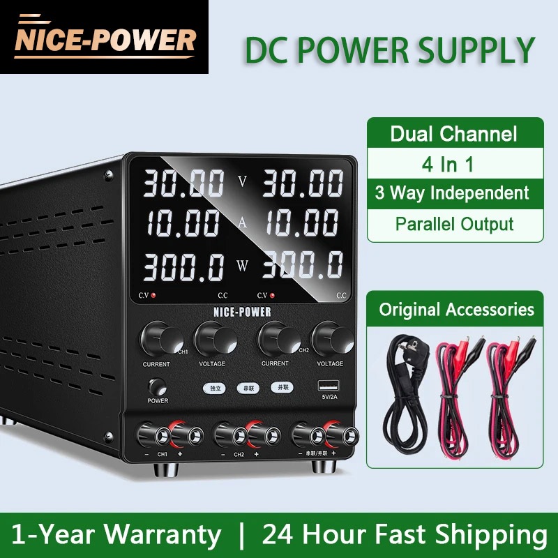 NICE-POWER 30V/5A/10A LED Display Adjustable Switching Regulator DC ...