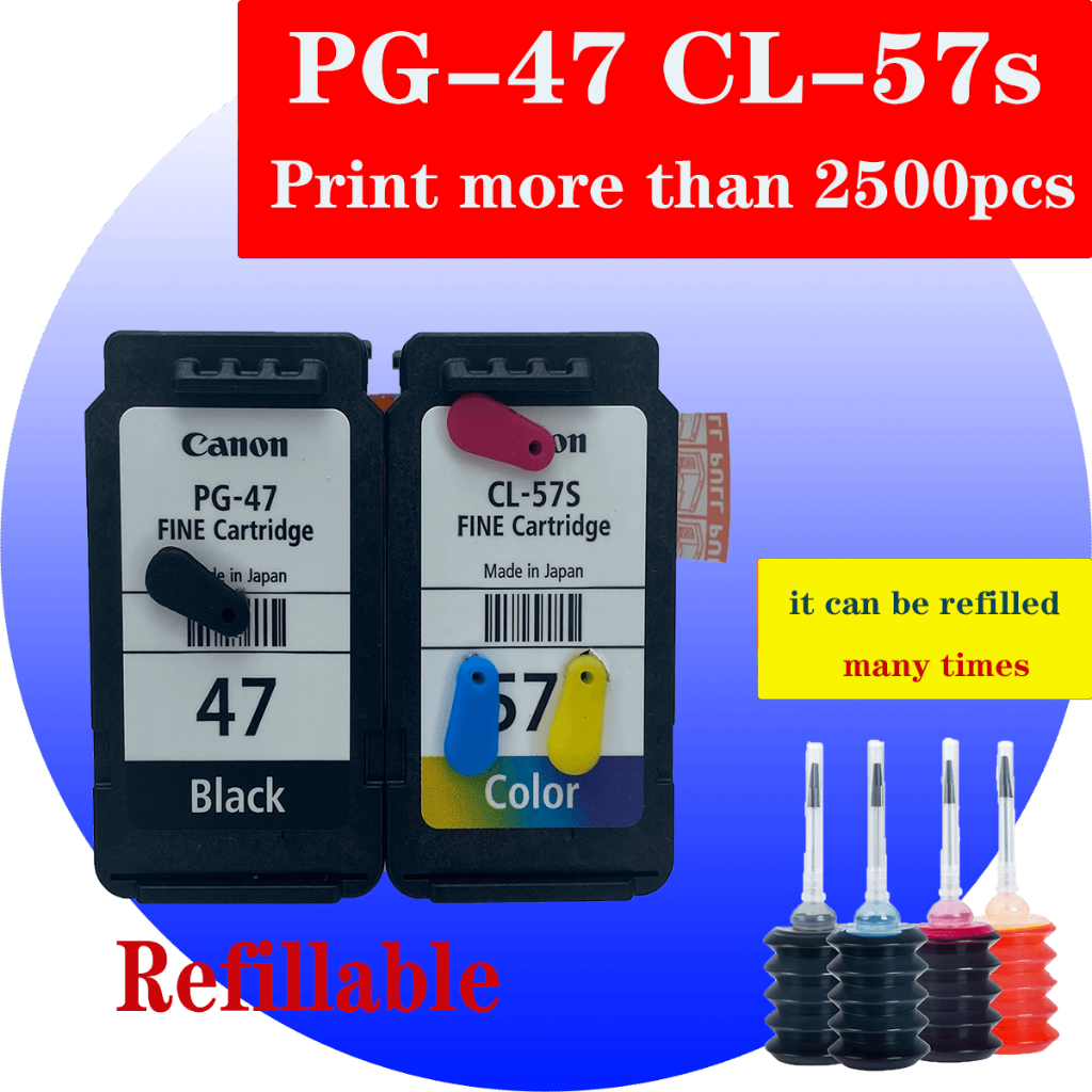 Local Shipment canon PG 47 ink cartridge CL 57 PG47 CL57 For Pixma E400 ...