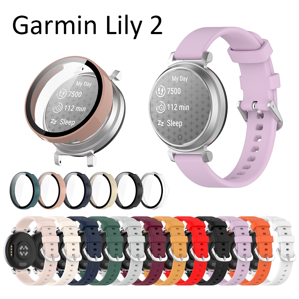 For Garmin Lily 2 Strap Case Screen Protector Usb Cable Charger 2024 