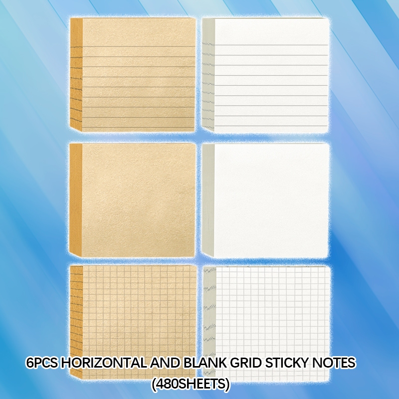 6Packs 3inch Morandi Colors Post It Note Adhesive Sticker Paper Memo ...