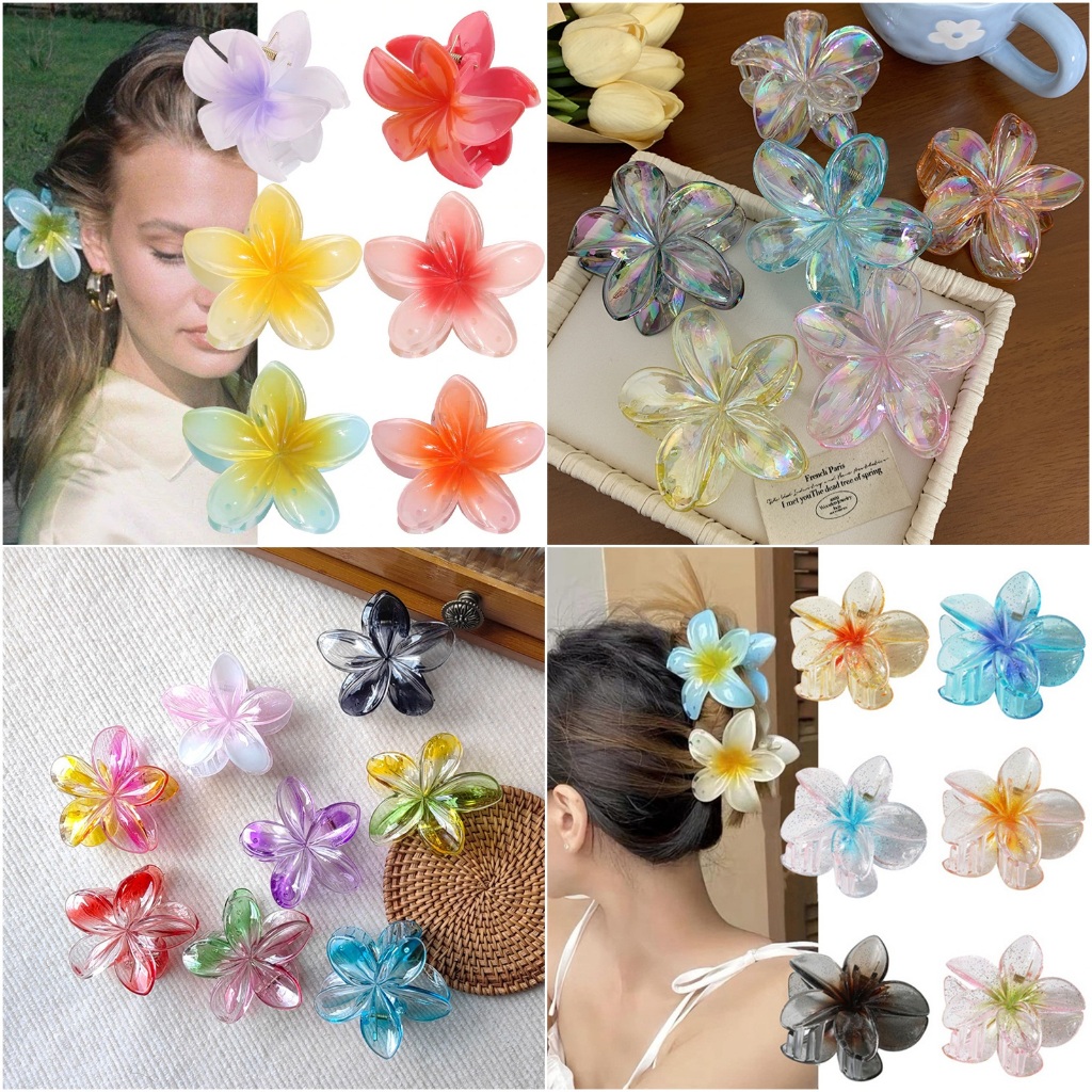 Hawaii Flower Hairpin Summer Plumeria Hair Clip Photo Props Girl ...