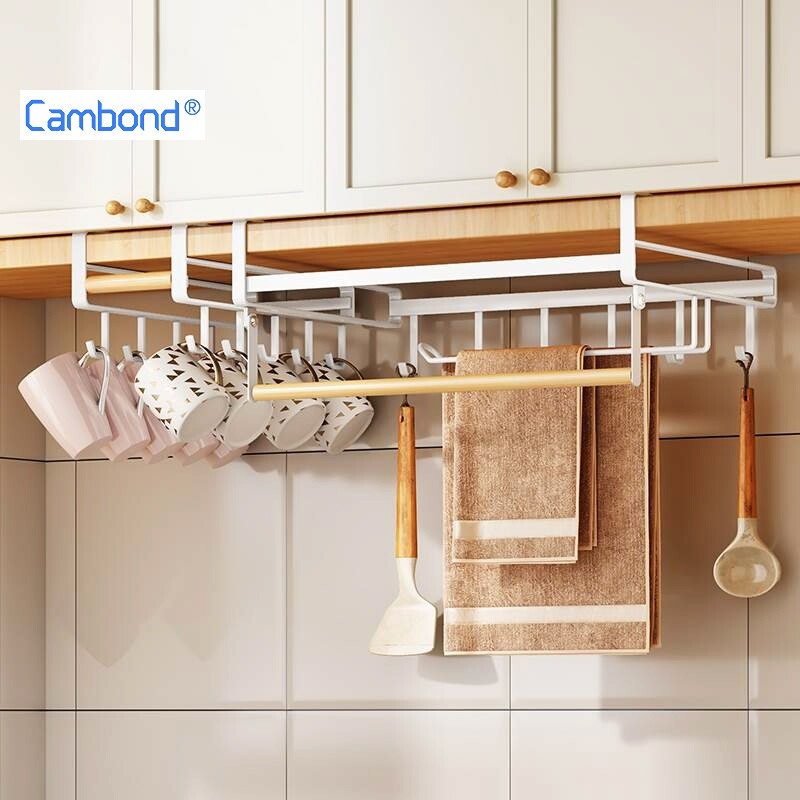 Cambond High-Quality Under Cabinet Rack Cup Rack Table Storage Basket ...