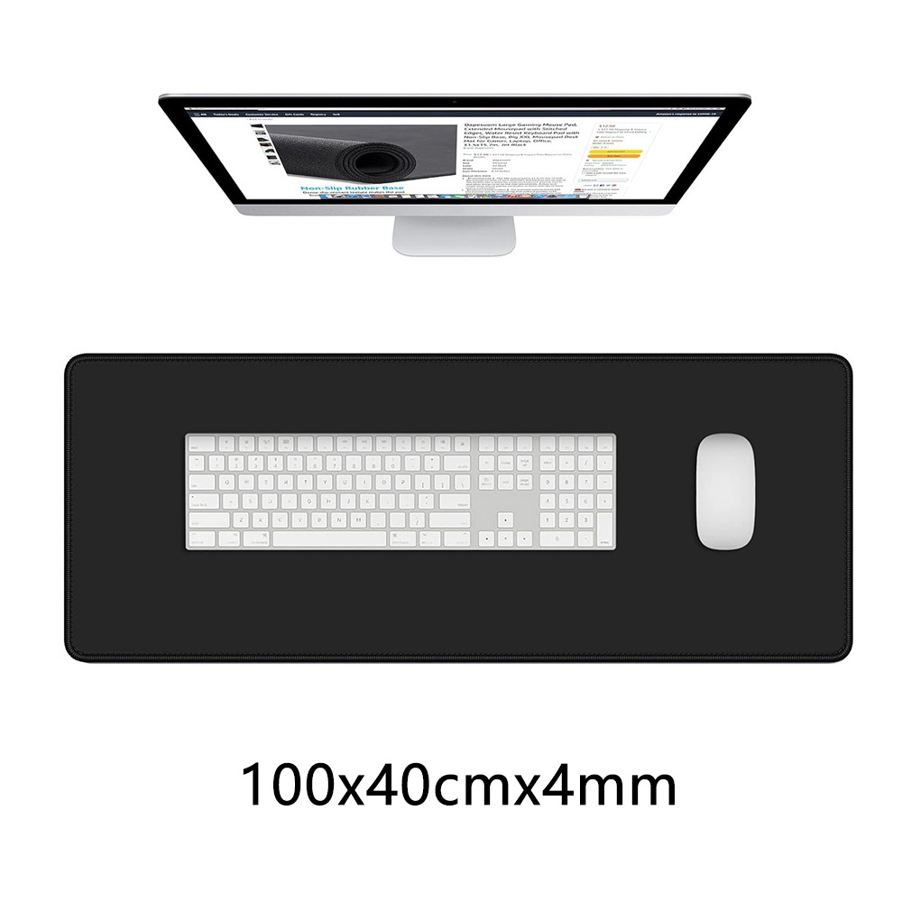 4mm Thicken Large Mouse Pad with Anti-fray Stitching 80x30 / 90x40 ...