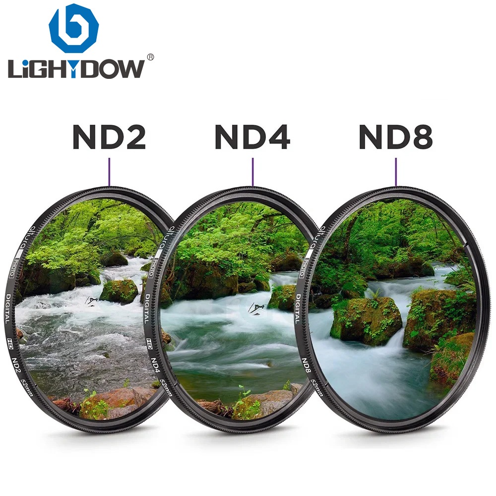 Lightdow ND2+ND4+ND8 3 in 1 ND Filter Kit Set Variable Neutral Density ...
