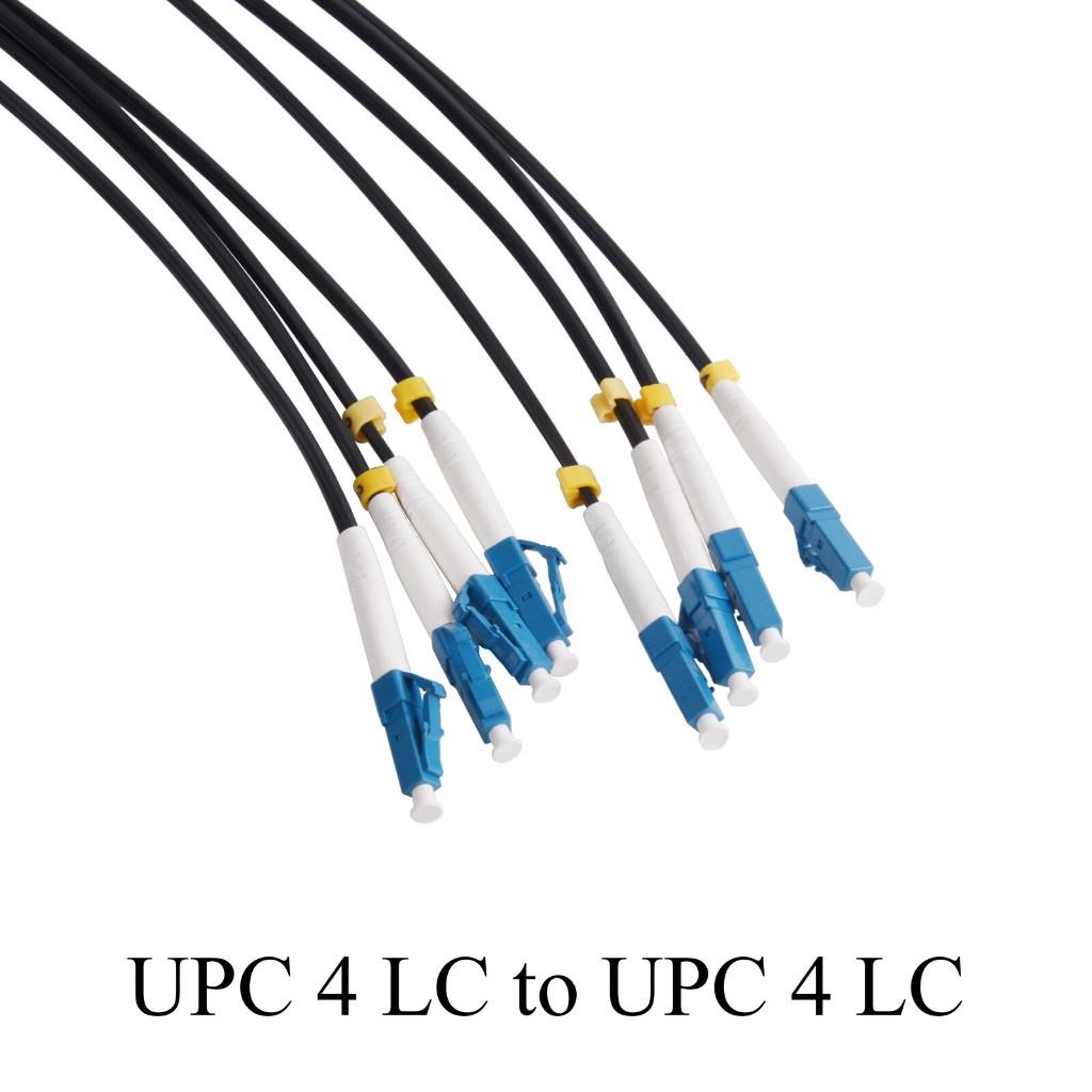 3M/5M/10M/20M/30M/50M Fiber Optic Extension Wire UPC 4 LC to 4 LC ...