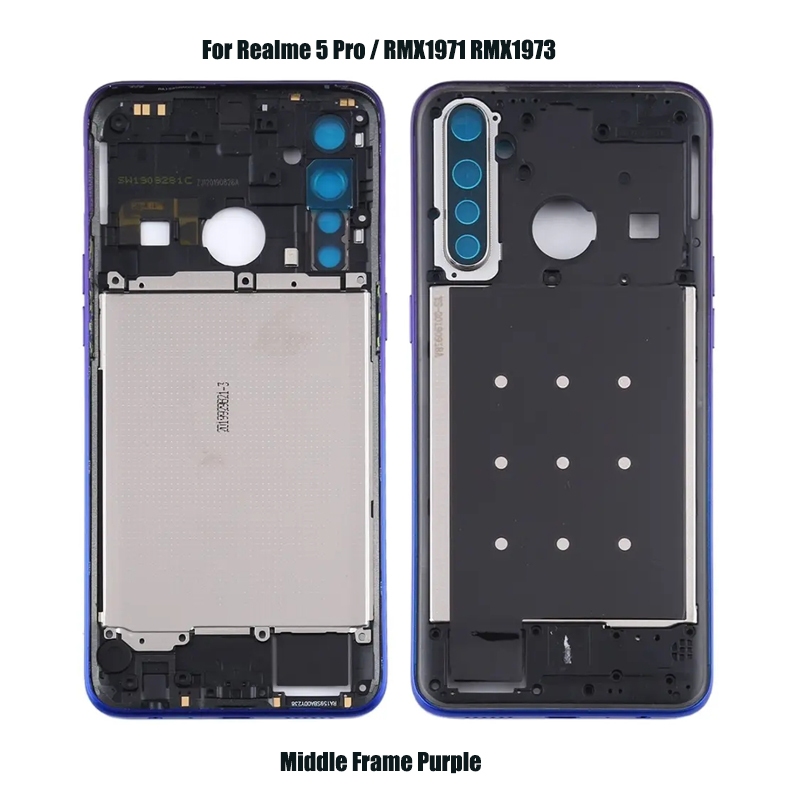 Front Middle Frame Housing Battery Door Back Cover Housing Case For Realme  Pro RMX1971 RMX1973