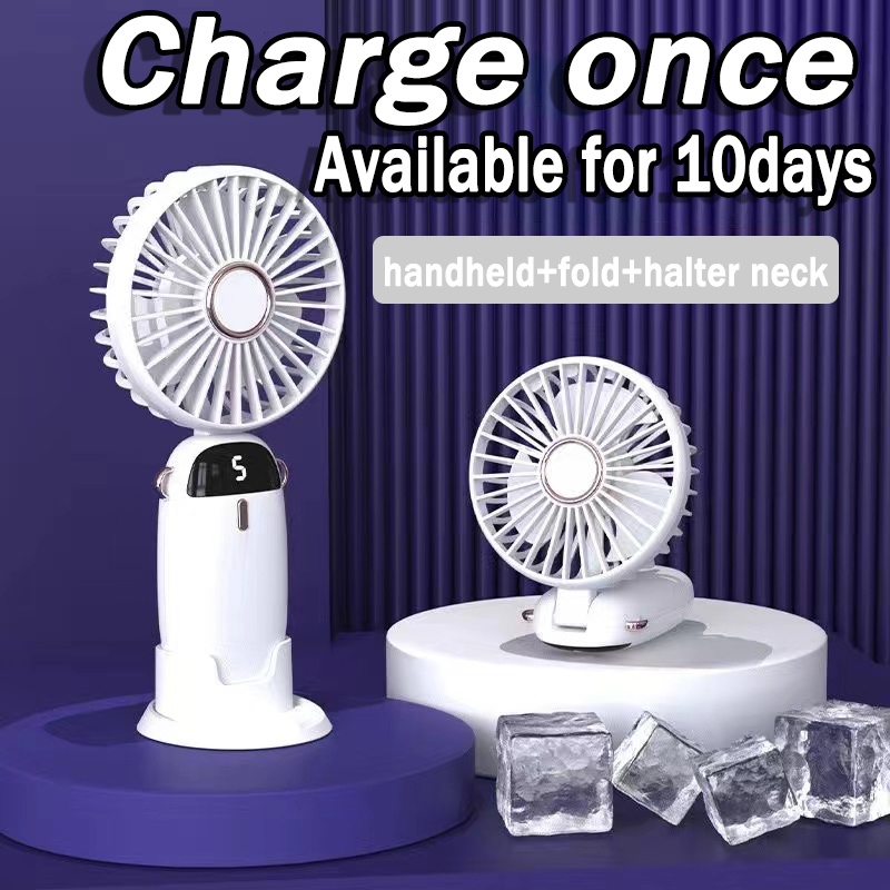 2024NEW Mini Portable Fan Usb Rechargeable Handheld Fan Smart Led ...