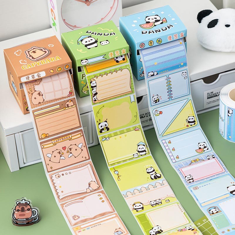 Cute Panda Drawing Type Sticky Notes 256 Sheets Student Message ...