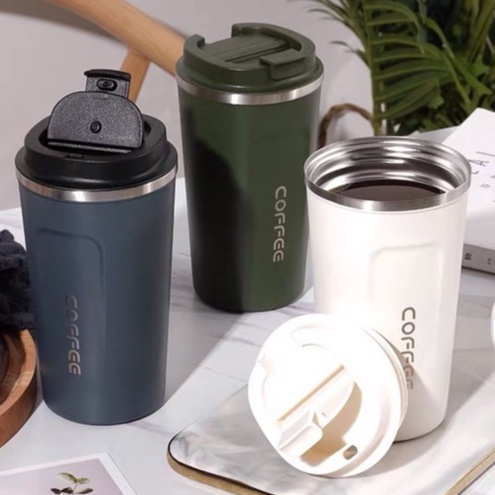 380/510ML Stainless steel coffee mug Thickened Big Car Thermos Mug Travel  Thermo Cup COD