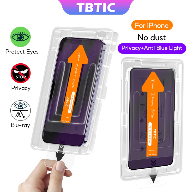 TBTIC For iPhone Screen Protector Tempered Glass 16 15 14 13 12 11 Pro