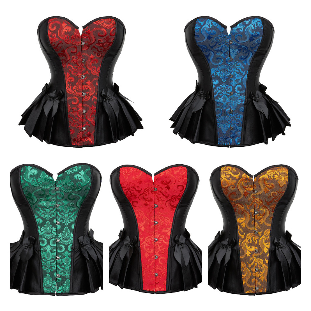 Overbust Corset Renaissance Bustier Tops For Women Medieval Corset Top ...