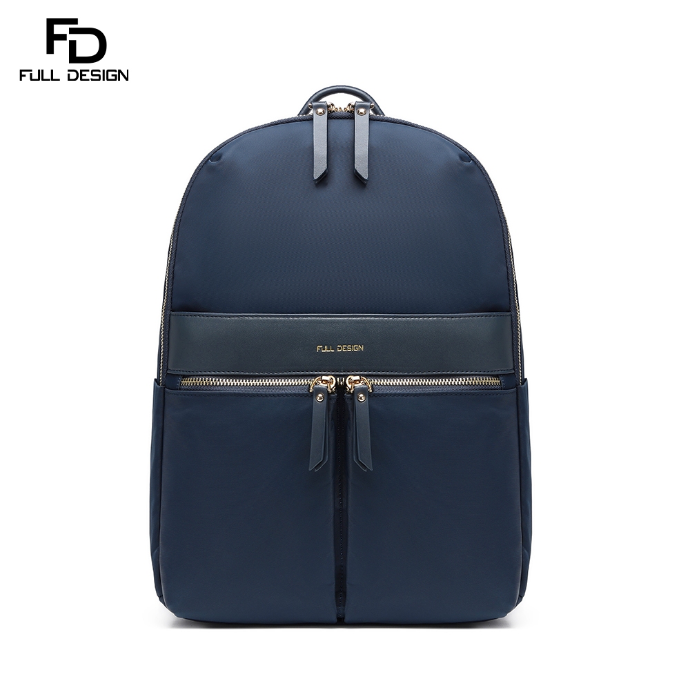 FULL DESIGN Women Laptop Backpack Casual Waterproof School Bag  Work Fashion Collection Blue Black