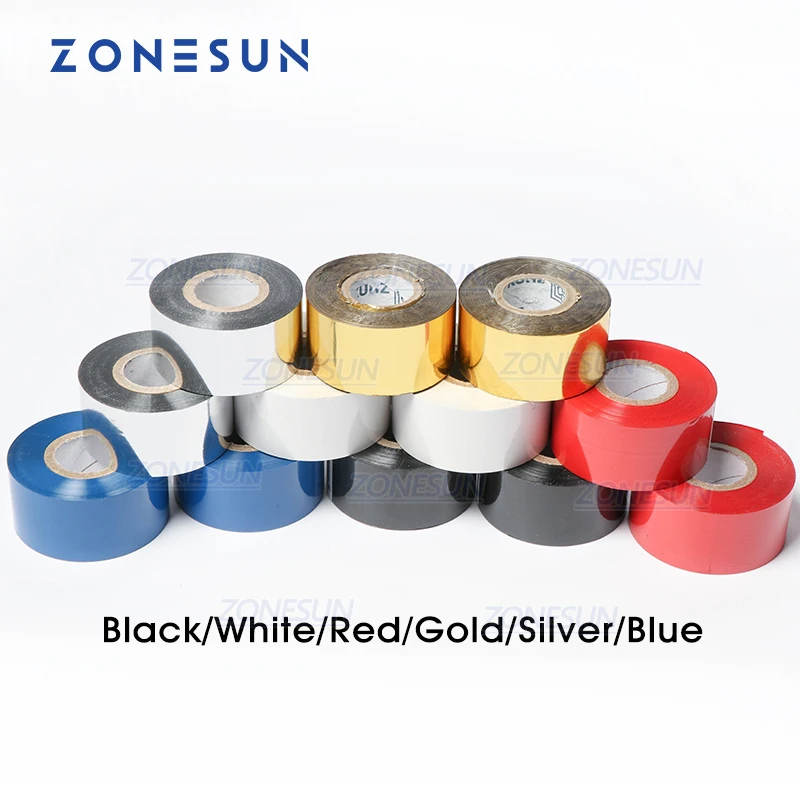 ZONESUN Accressories Multi-color Thermal Ribbon for Ribbon Date Coder ...