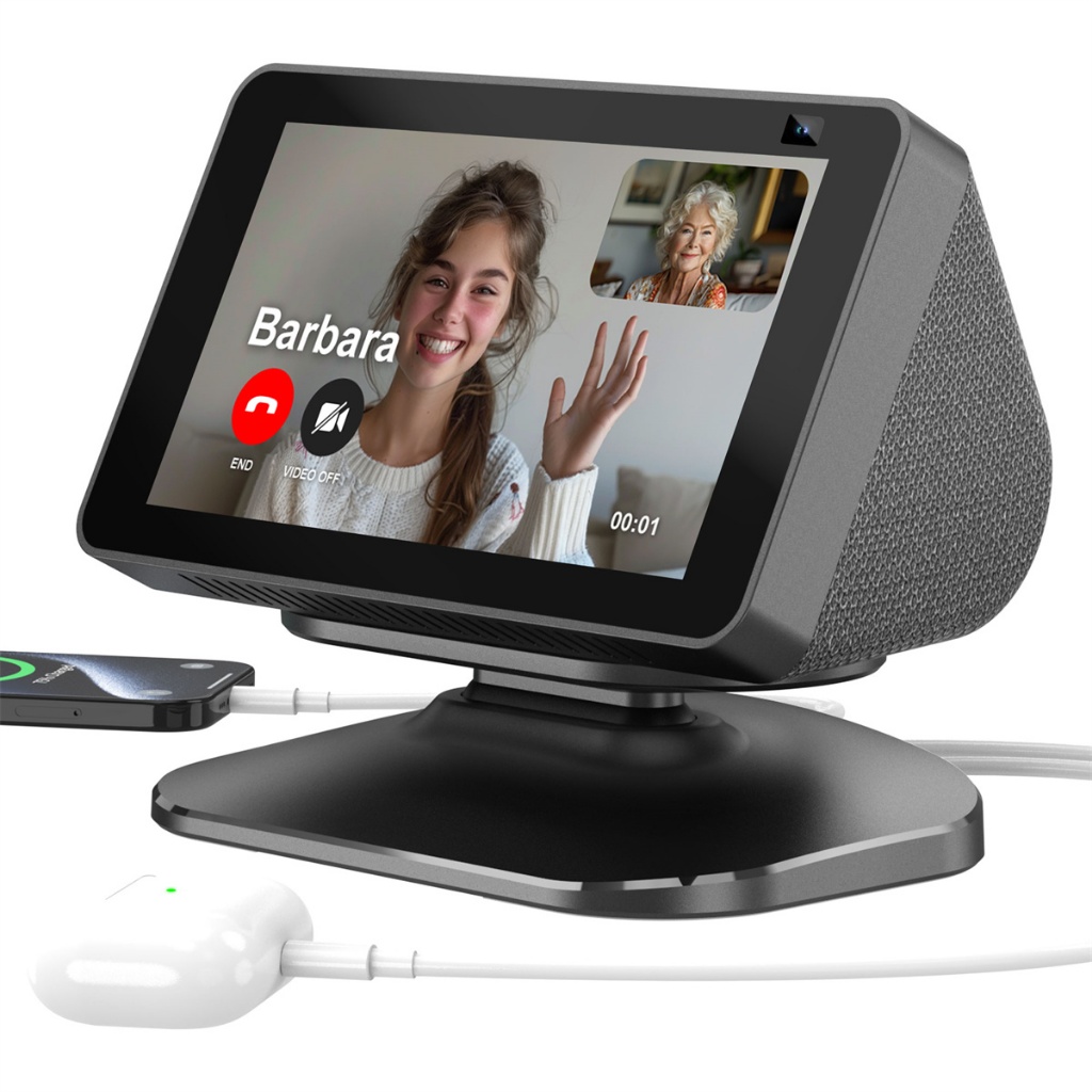 Adjustable Desk Stand For Echo Show 15 And Show 21 Alexa 15 Stand ITSHOM Stand For Echo Show 15 (1st, 2nd Gen), Echo Show 21 With Swivel And Tilt Design, 4-Level Height - View #3