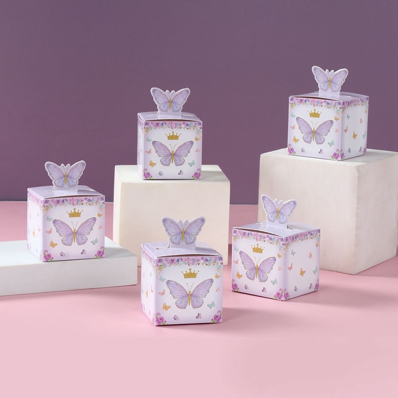 Tzedakah offers Box - Butterfly in Pink and Purple