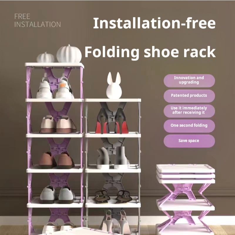Simple Folding Multi-tier Shoe Rack Balcony Shoe Rack Storage Rack For ...