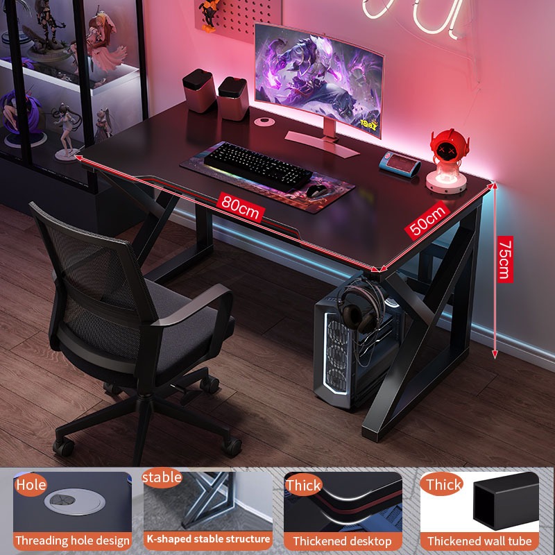 Gaming Table Gaming Desktop Table 120cm PC Table Gaming Table Computer ...