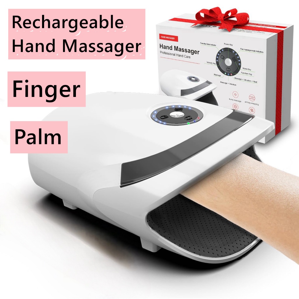 Hailicare Electric Hand Massage Machine with Vibration and Heat Finger ...