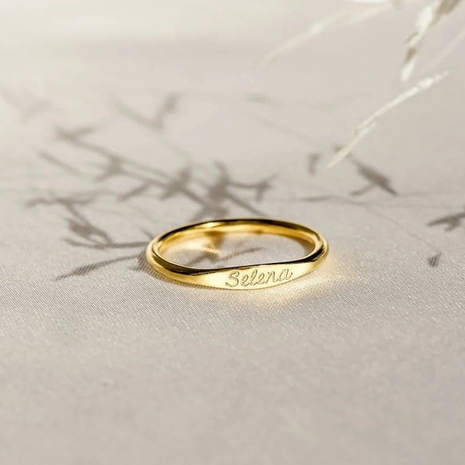 Personalized Custom Name Ring Simple English Letter Stainless Steel ...