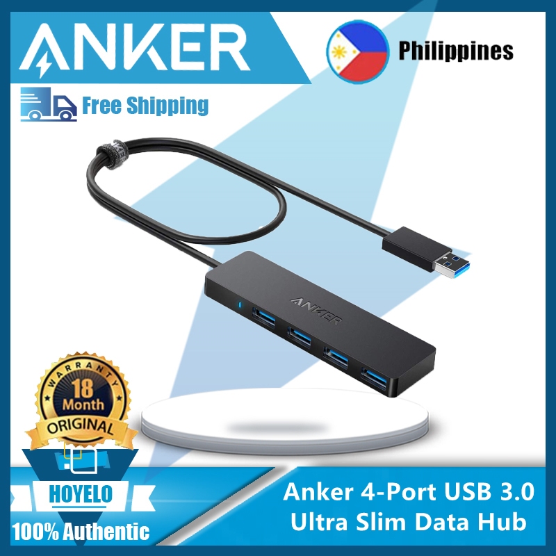 Anker 4 Port Usb 3.0 Hub Ultra Slim Data Usb Hub With 2 Ft Extended Cable