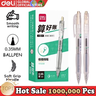 Deli SA130 Ballpen Quick-Drying Financial Gel Pen 0.35mm Full Needle Tube Black