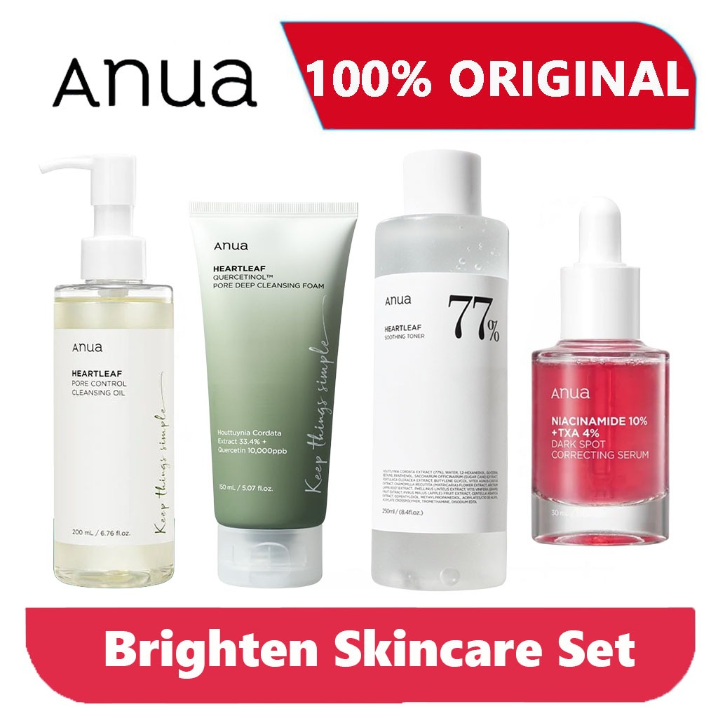 Brighten Skincare Set Anua Cleansing Oil 200ml + Cleanser Pore Deep Cleansing Foam 150ml