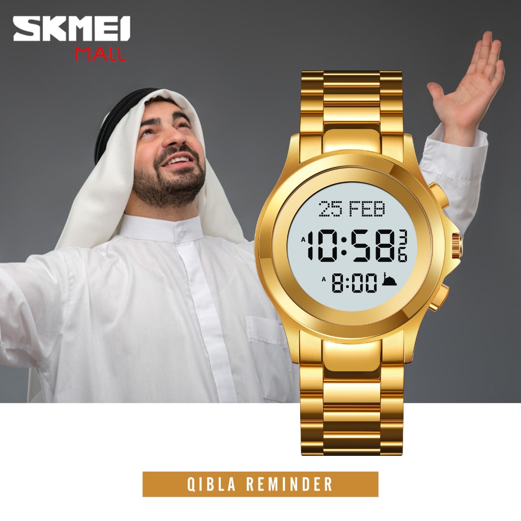 SKMEI 2270 Men Muslim Compass Qibla Watch 30M Waterproof Pilgrimage ...
