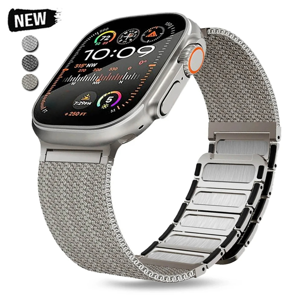 Milanese Loop Band For Apple Watch Ultra 2 49mm 9 45mm 41mm Magnetic ...