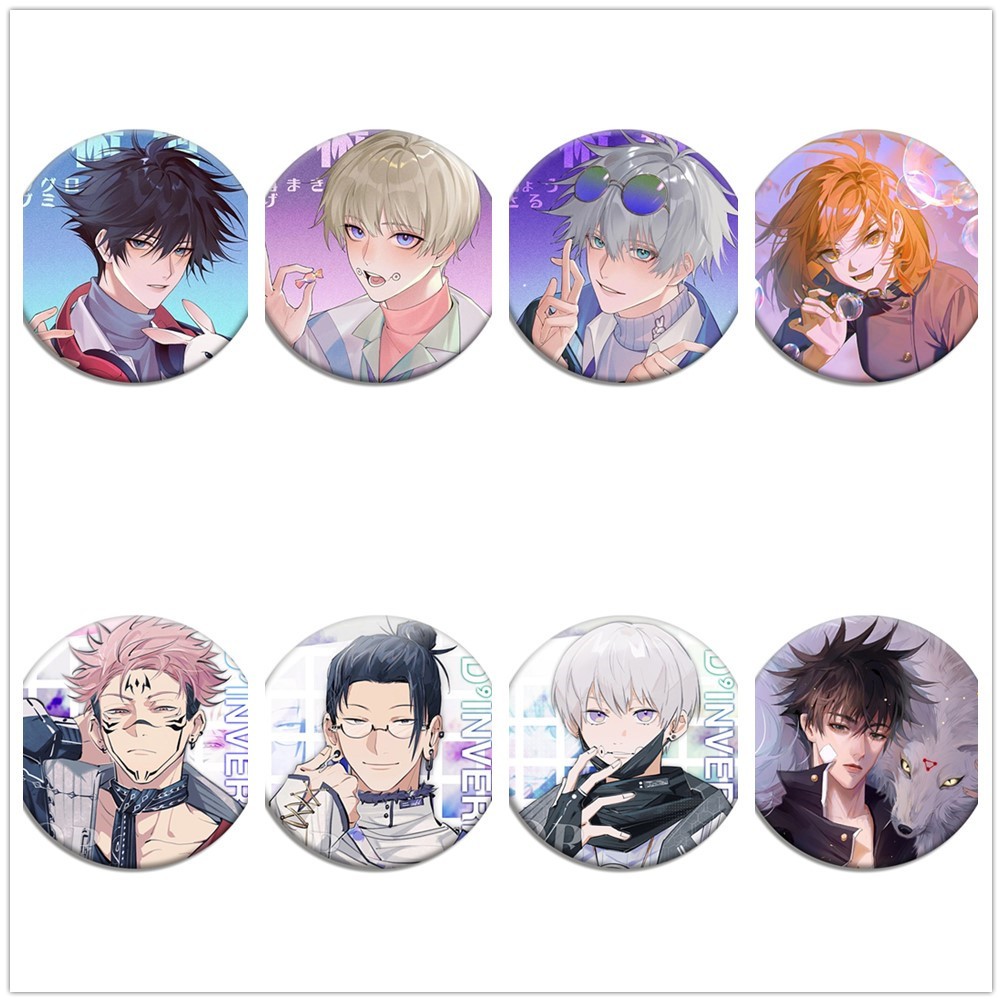 Anime Jujutsu Kaisen Yuji Itadori Kugisaki Nobara Badge Button Brooch