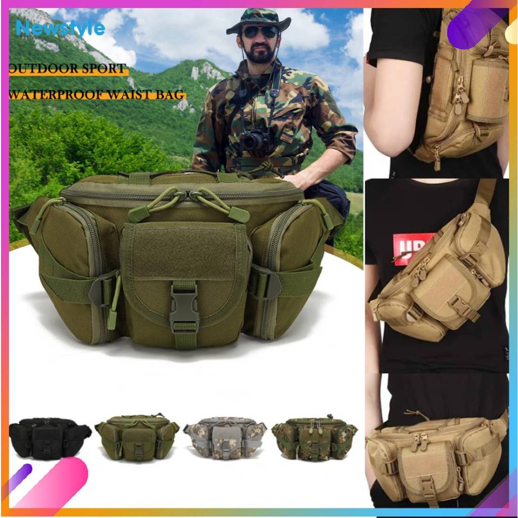 Outdoor Sports Hiking Waist Bag Camping Cycling Climbing Men Women Shoulder Bag Kettle Travel Backpack Waterproof Rucksack 5l