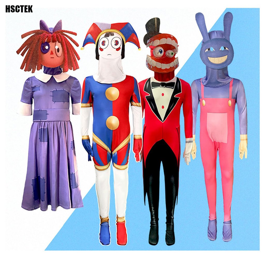 Hsctek The Amazing Digital Circus Pomni Costume for Kids Boy Girl ...