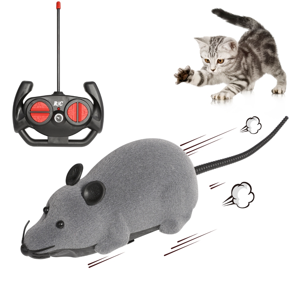 Remote control fake mouse realistic mouse toy mouse remote control toy cat mouse animal interaction toy character cat running wheel wireless chase prank cat funny toy gray Shopee Philippines