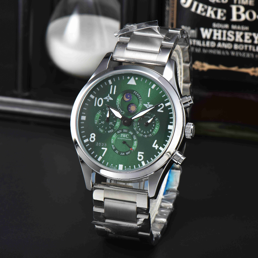 Iwc Quartz Movement Waterproof Men's Watch Rui Watch Green Dial ...