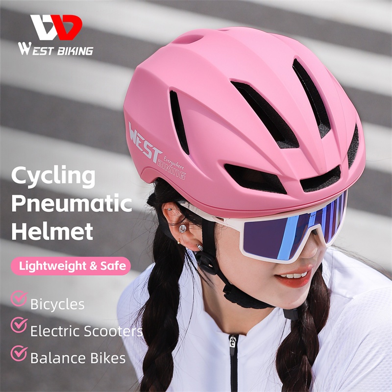 【Free Balaclava】WEST BIKING Adjustable Cycling Helmet Ultralight MTB Road  Bike Helmet For Women Men Safety Helmet