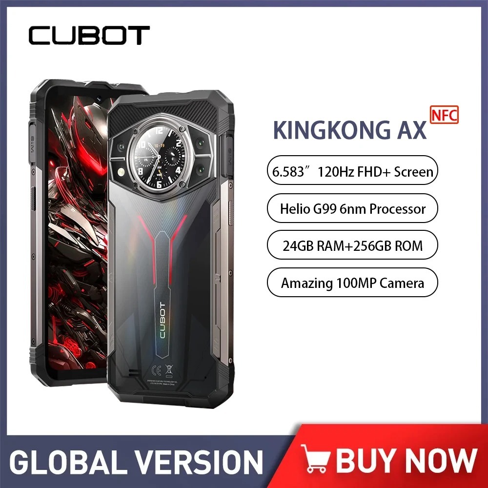 Cubot KINGKONG AX Rugged Smartphone Android 14 6.583