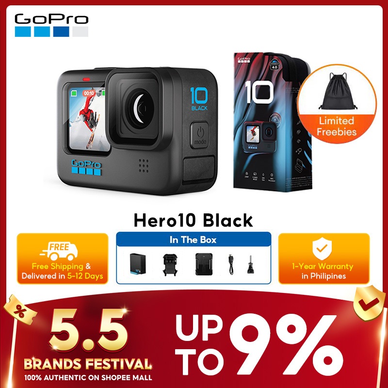 Ready go to ... https://shope.ee/10b1h5hcjl [ [1 Year Warranty] GoPro HERO10 Black Waterproof Action Camera 5.3K video and 23MP photos New GP2 Processor Hypersmooth 4.0 Go Pro Action Cam Outdoor Sports camera cost- effective vlog camera | Shopee Philippines]