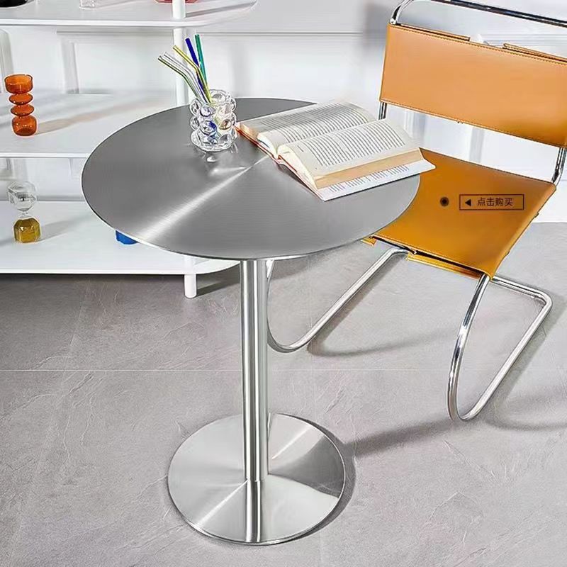 Stainless Steel Solid Table Simple Industrial Style Milk Tea Table ...